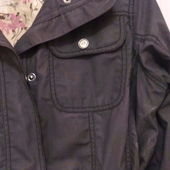 Cabela's Women's Charcoal Canvas Belted Jacket Size L - Picture 9 of 10